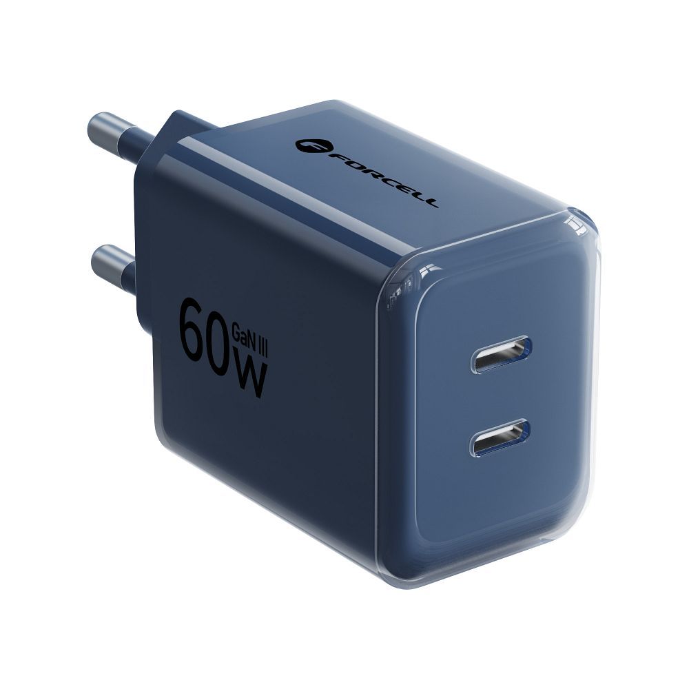Ładowarka sieciowa Forcell VT-60 F-Energy AVS 60W GaN III Crystal Color 2xUSB-C + kabel 1 m granatowa SAMSUNG Galaxy M35 5G / 2 Ładowarka sieciowa Forcell VT-60 F-Energy AVS 60W GaN III Crystal Color 2xUSB-C + kabel 1 m granatowa SAMSUNG Galaxy M35 5G / 2