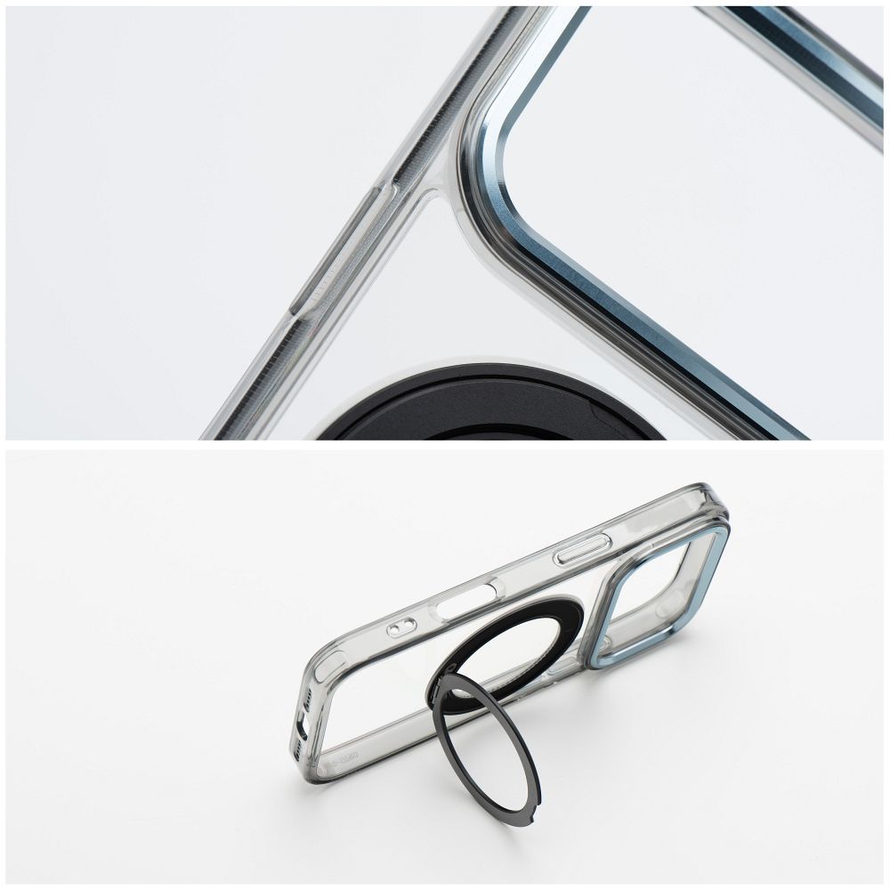 Pokrowiec Etui Frame Circle Stand z MagSafe czarne APPLE iPhone 16 / 3 Pokrowiec Etui Frame Circle Stand z MagSafe czarne APPLE iPhone 16 / 3