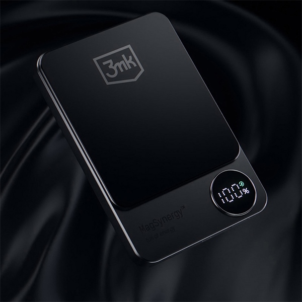 Power bank  3MK MagSynergy 10000mAh z adowaniem indukcyjnym Magsafe czarny  NOKIA Lumia 610 / 5