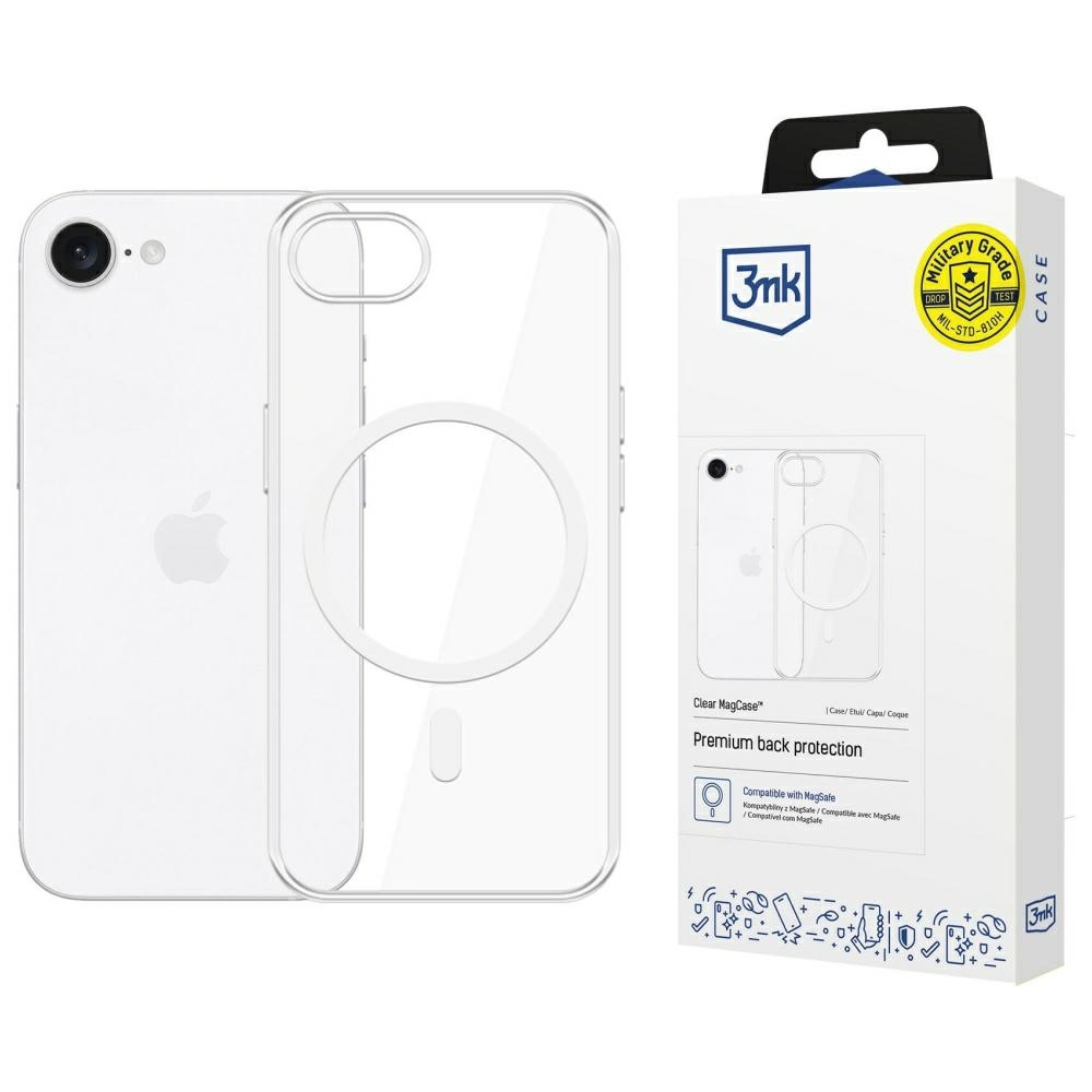 Pokrowiec etui silikonowe 3MK Clear MagCase prze�roczyste APPLE iPhone 16e