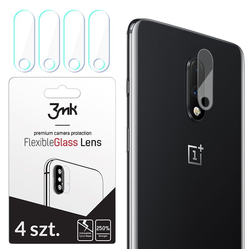 Szkło hartowane hybrydowe 3MK Flexible Glass Lens OnePlus 7 Szkło hartowane hybrydowe 3MK Flexible Glass Lens OnePlus 7