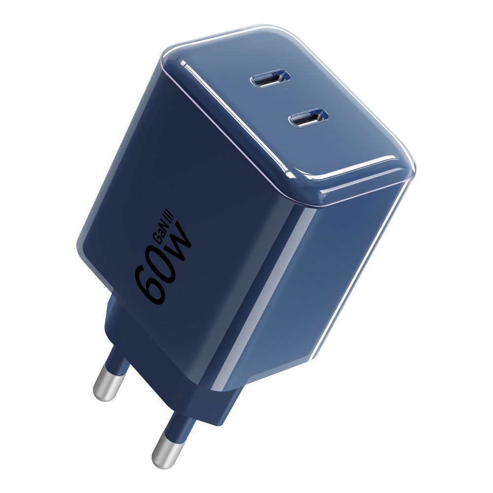 Ładowarka sieciowa Forcell VT-60 F-Energy AVS 60W GaN III Crystal Color 2xUSB-C + kabel 1 m granatowa SAMSUNG Galaxy M35 5G / 4 Ładowarka sieciowa Forcell VT-60 F-Energy AVS 60W GaN III Crystal Color 2xUSB-C + kabel 1 m granatowa SAMSUNG Galaxy M35 5G / 4