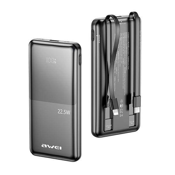 Power bank AWEI P76K 10000mAh 22.5W czarny ALCATEL 1 2021 Power bank AWEI P76K 10000mAh 22.5W czarny ALCATEL 1 2021