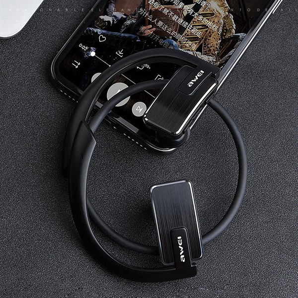 Suchawki Awei Bluetooth Sport A883BL Wodoodporne IPX4 czarne SAMSUNG SM-G920F Galaxy S6 / 6
