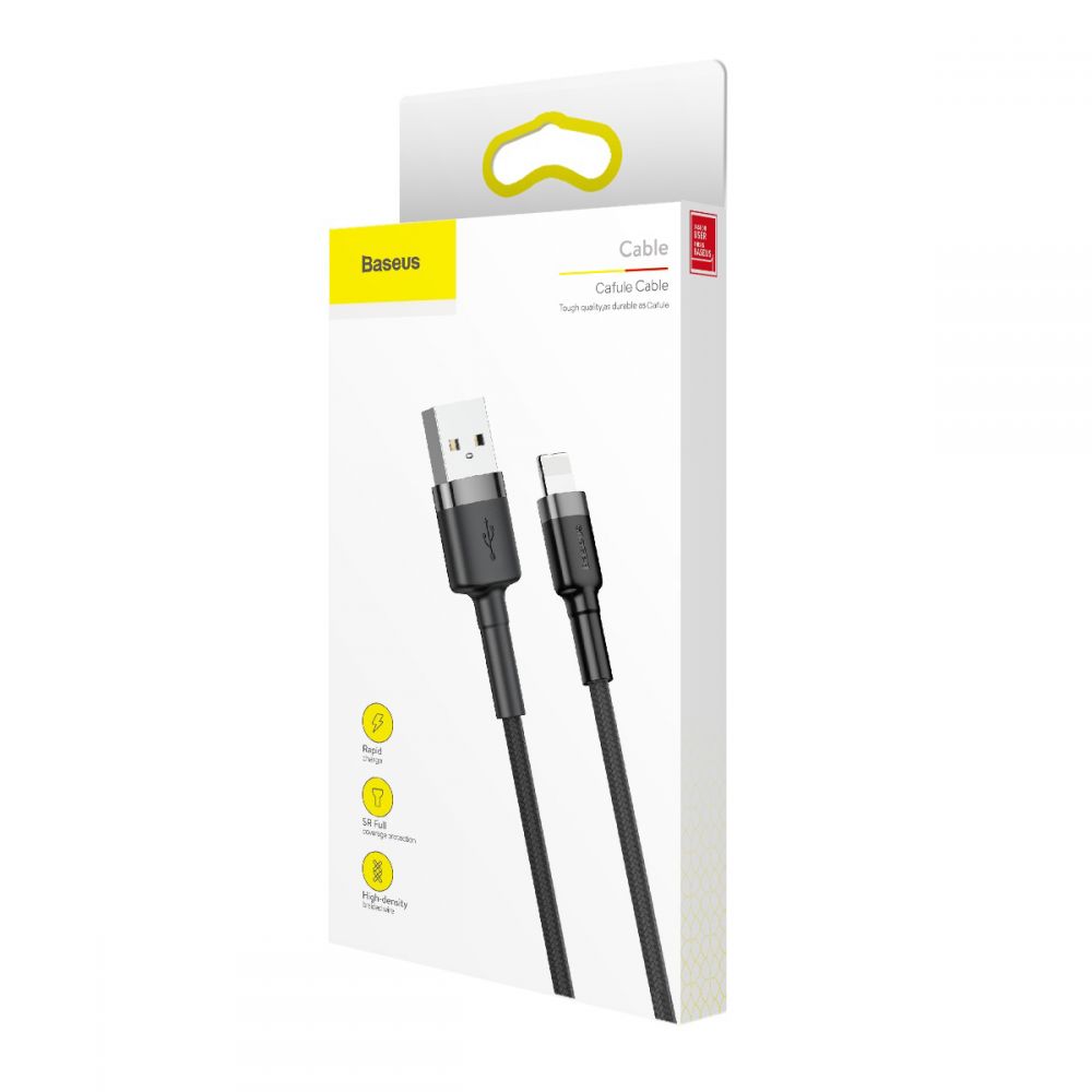 Kabel USB BASEUS Cafule lighting 100cm czarny APPLE iPhone 11 / 2