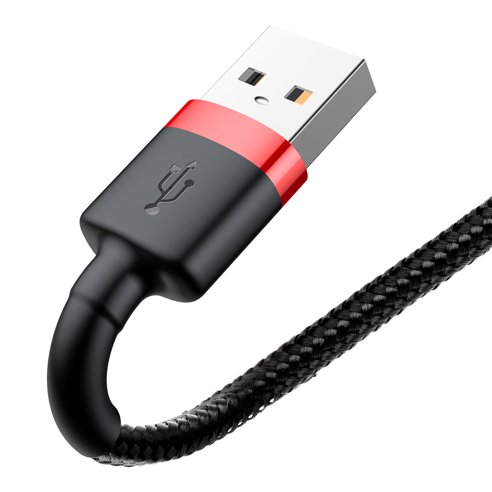 Kabel USB BASEUS Cafule lighting 200cm czarno-czerwony / 2