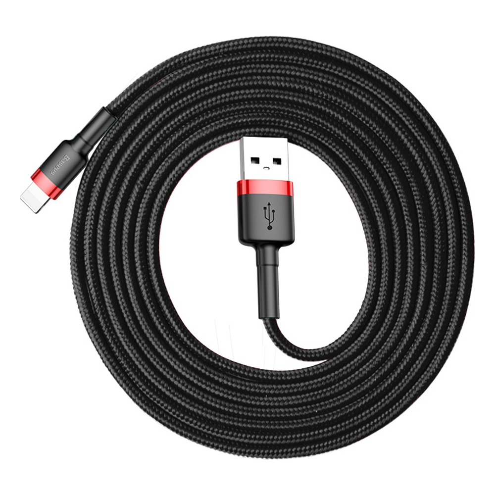 Kabel USB BASEUS Cafule lighting 200cm czarno-czerwony APPLE iPhone SE 2020 / 5