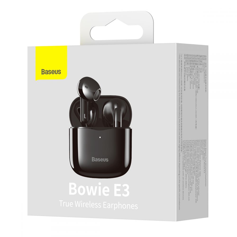 Suchawki Baseus douszne TWS Bowie E3 czarne HUAWEI Honor 6 Plus / 8