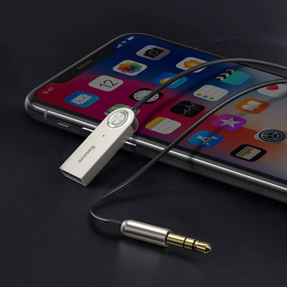 Adapter audio Bluetooth USB-AUX Baseus CABA01-01 czarny Xiaomi Redmi 9A / 10
