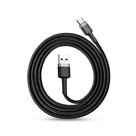 Kabel USB Baseus Cafule Typ-C 2A 2 metry CATKLF-CG1 czarno-szary Google Pixel 4a / 2