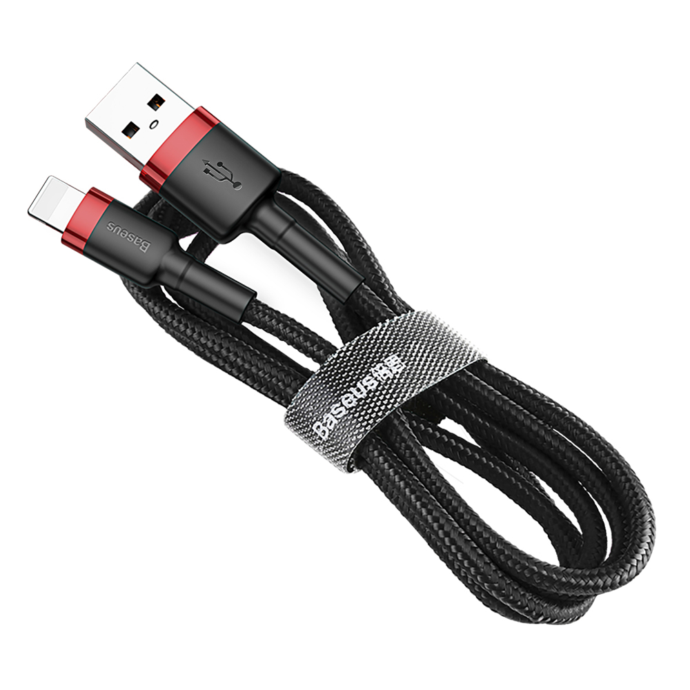 Kabel USB Baseus Cafule USB Lightning 0,5m czarno-czerwony