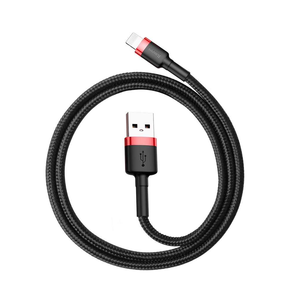 Kabel USB Baseus Cafule USB Lightning 0,5m czarno-czerwony / 4