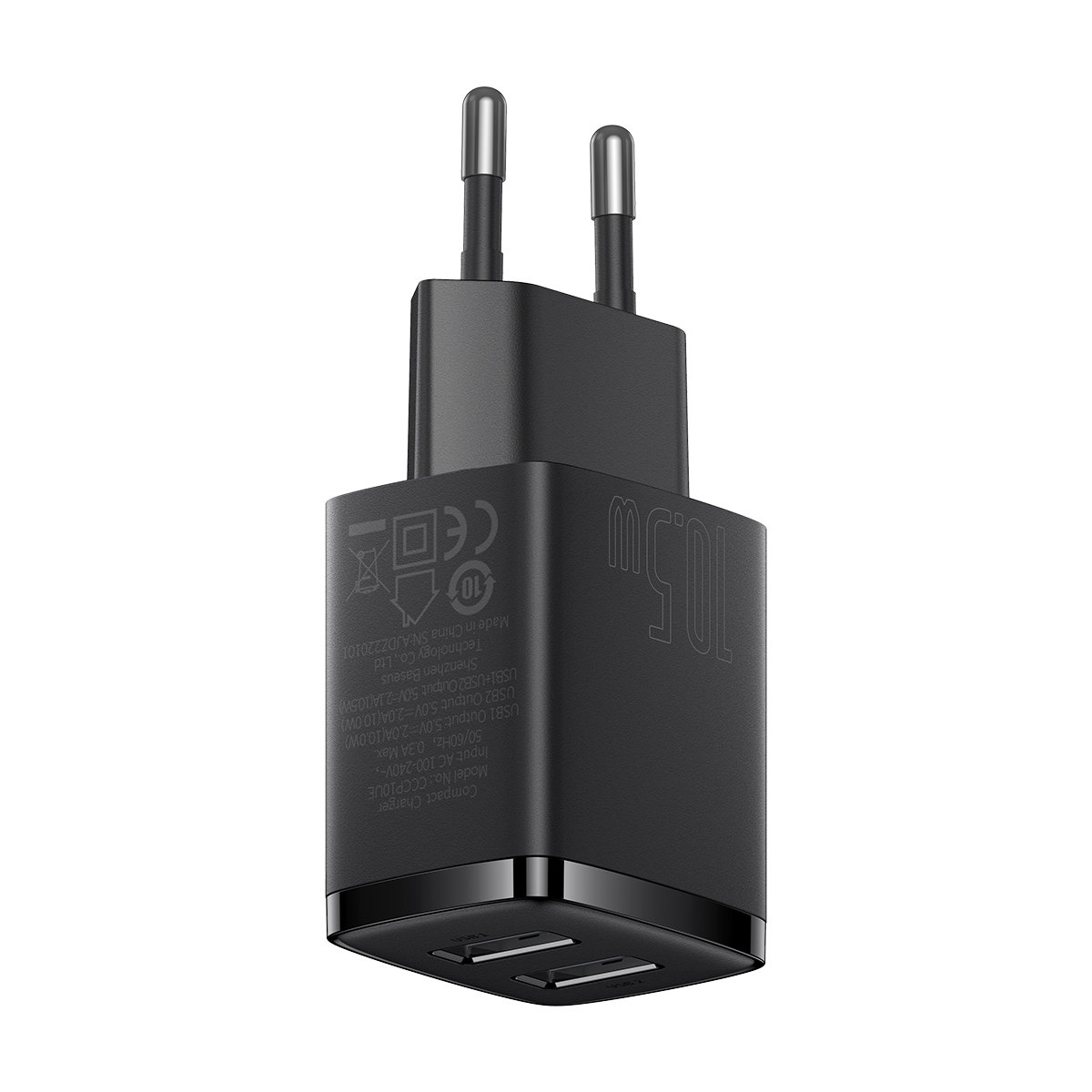 adowarka sieciowa Baseus Compact 2x USB 10.5W CCXJ010202 czarna LG V10 / 3