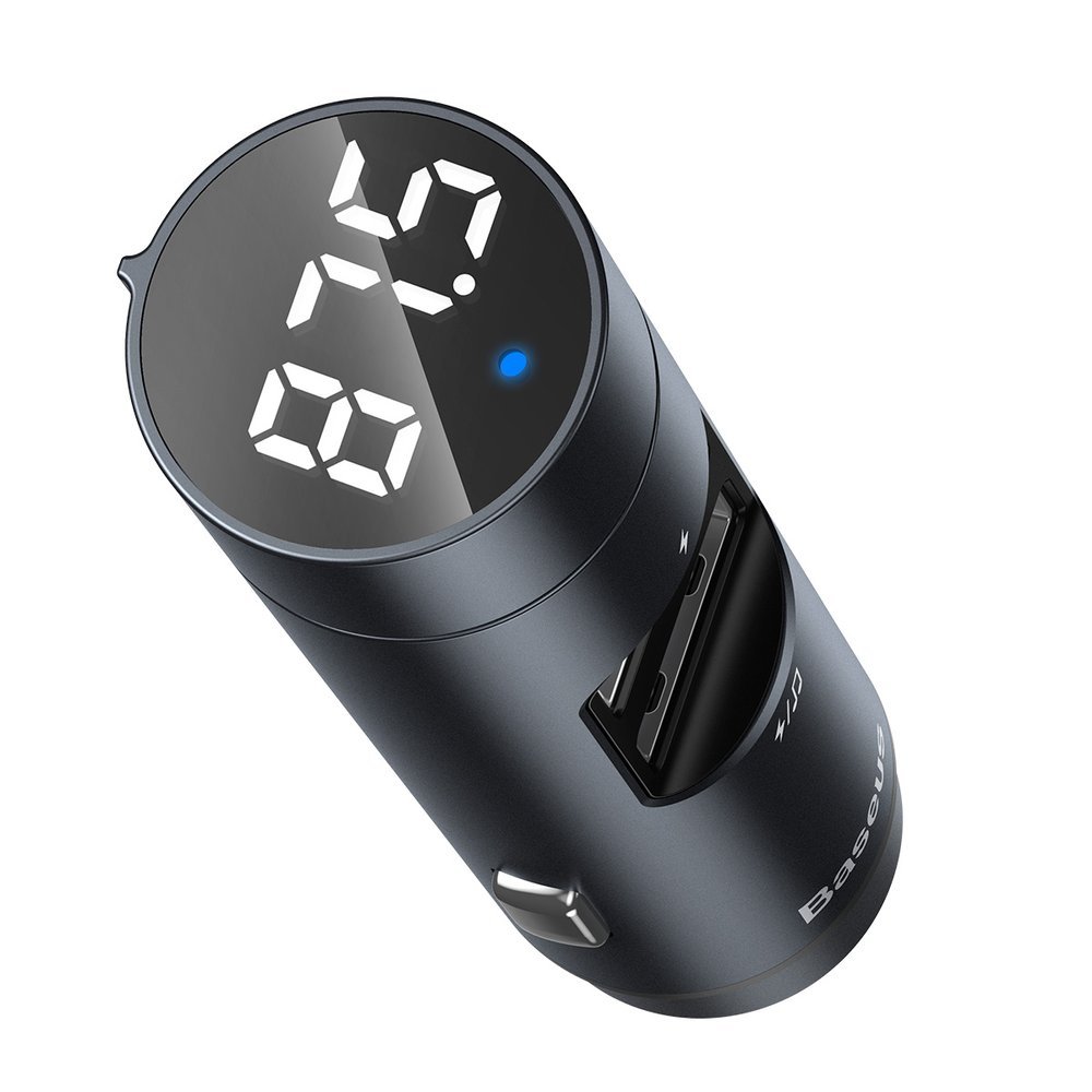 adowarka samochodowa Transmiter FM Bluetooth Baseus Energy Column szary MOTOROLA Moto G73 5G / 4
