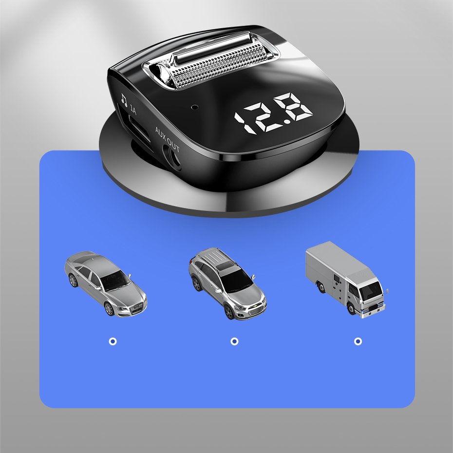 Ładowarka samochodowa Transmiter FM Bluetooth Baseus F40 czarny PRESTIGIO Wize O3 / 11