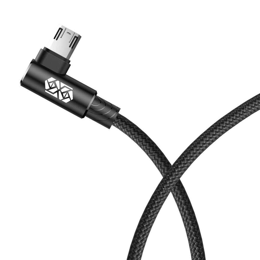 Kabel USB Baseus MVP Elbow dwustronny ktowy 2m MicroUSB czarny ARCHOS 55 Helium 4 Seasons / 2