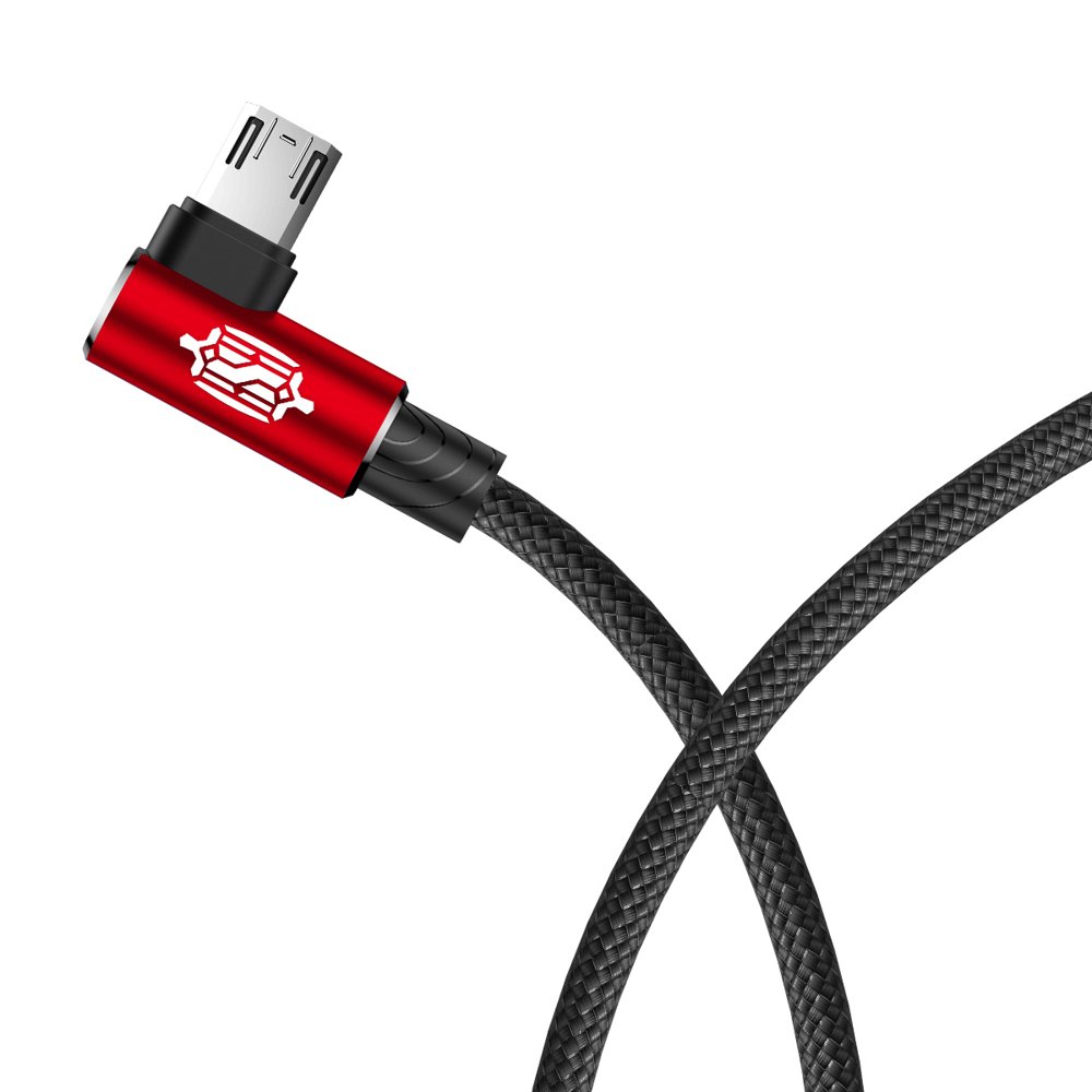 Kabel USB Baseus MVP Elbow dwustronny ktowy 2m MicroUSB czerwony Oppo A7 / 2