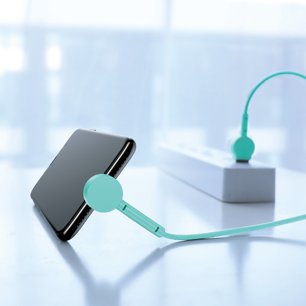 Kabel USB Baseus Maruko 1m Lightning z funkcj podstawki 2.1A zielony APPLE iPhone SE 3 / 8