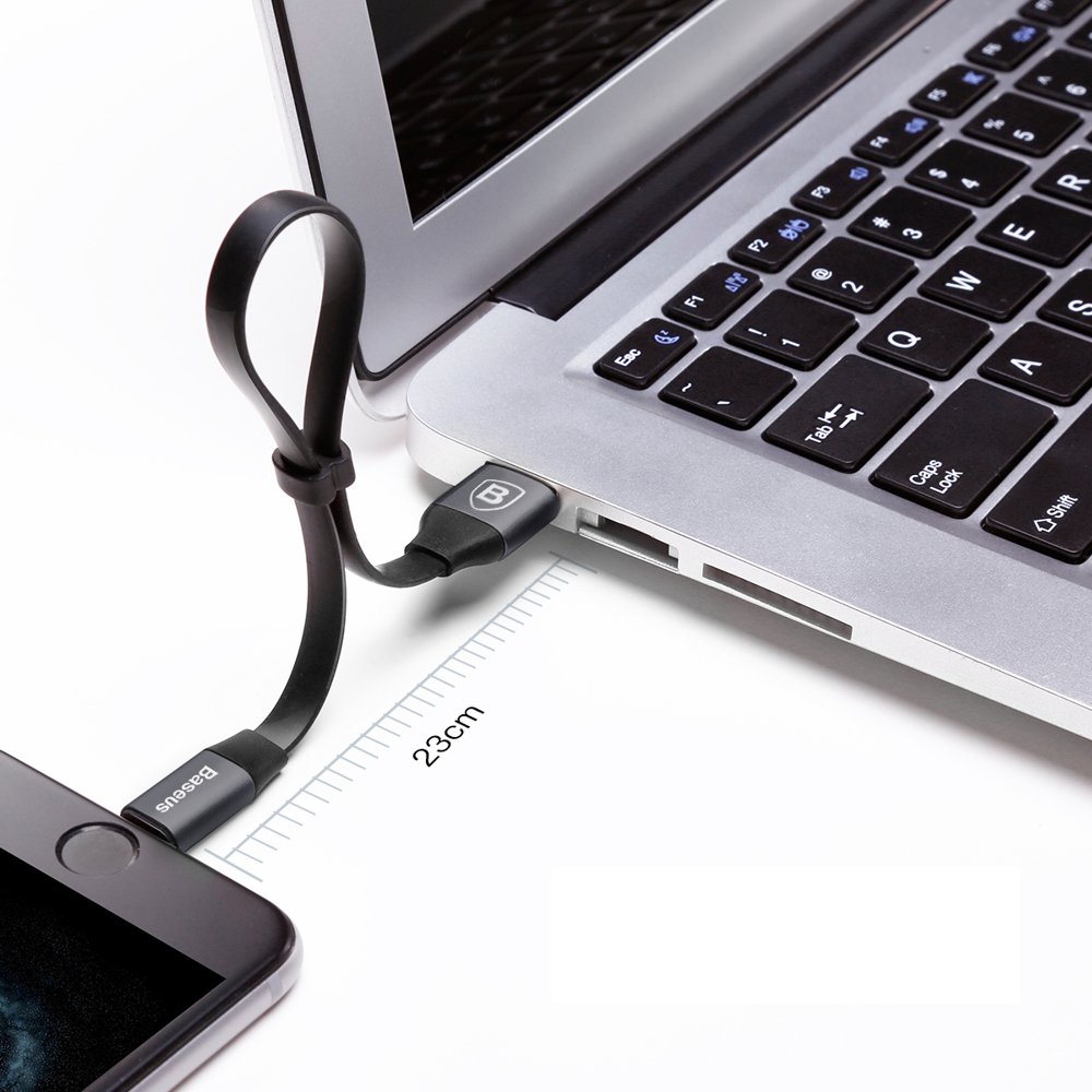 Kabel USB Baseus Nimble 0.23m 2A Lightning czarny APPLE iPhone 12 Mini / 11