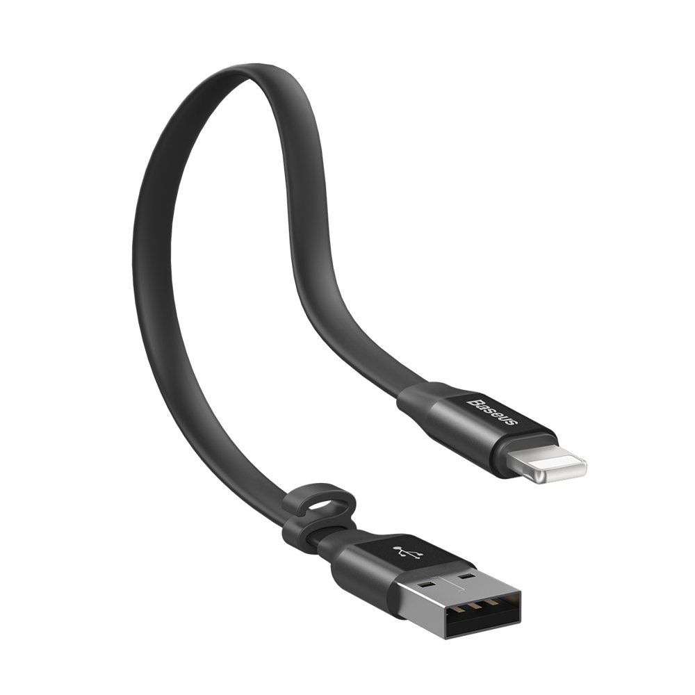 Kabel USB Baseus Nimble 0.23m 2A Lightning czarny APPLE iPhone SE 3 / 4