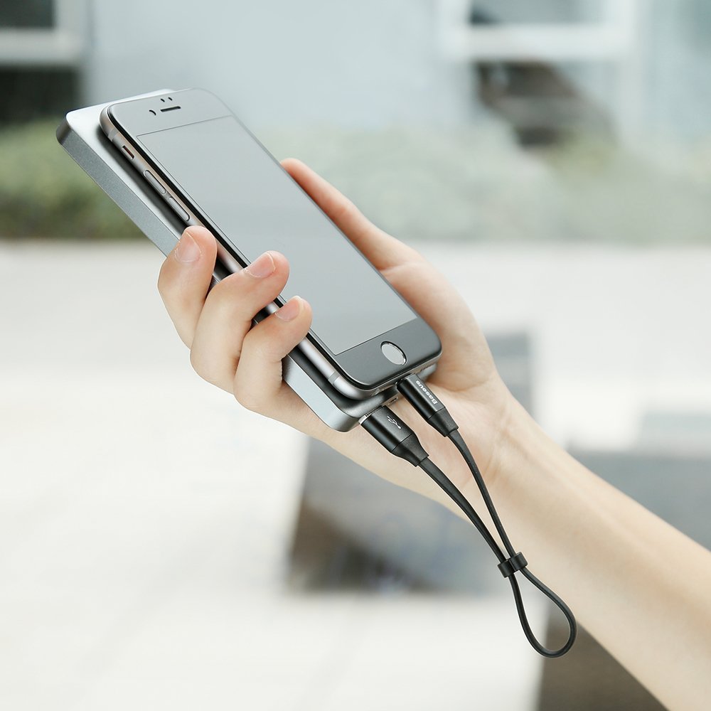 Kabel USB Baseus Nimble 0.23m 2A Lightning czarny APPLE iPhone SE 2020 / 8