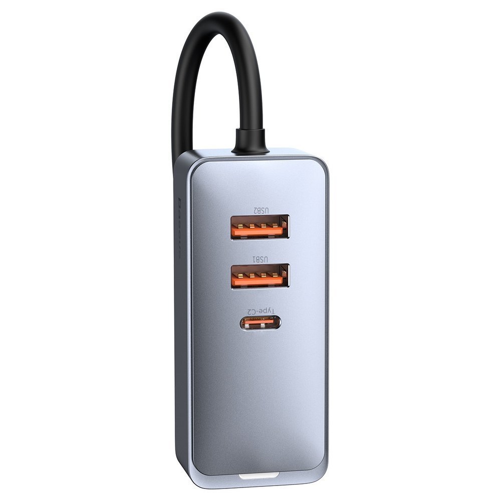 adowarka samochodowa Baseus Share Together 2x USB Typ-C CCBT-A0G szara HUAWEI Y6 / 4