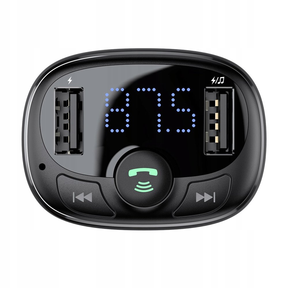 adowarka samochodowa Transmiter FM Bluetooth Baseus T-Typed 3.4A ORANGE Dive 71 / 4