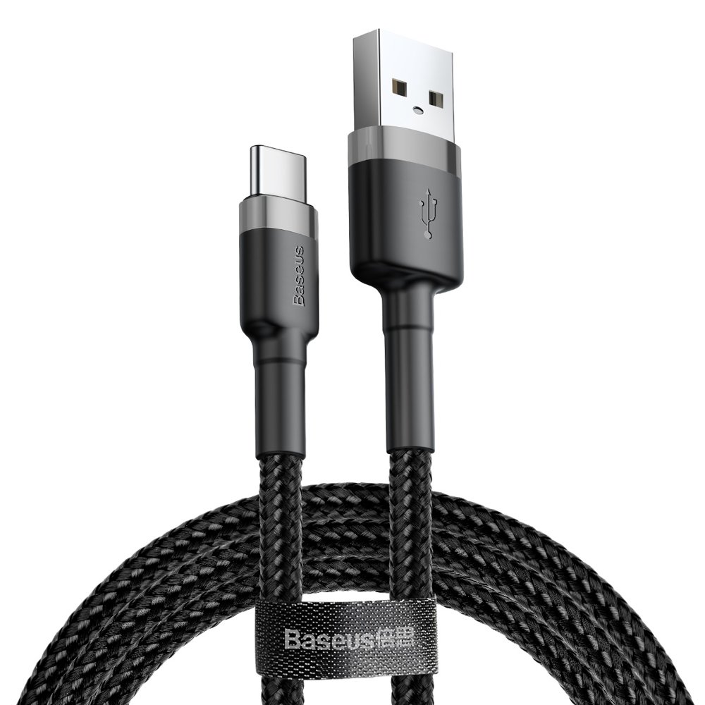 Kabel USB Baseus nylonowy Typ-C 3M CATKLF-UG1 czarno-szary  Xiaomi 11T