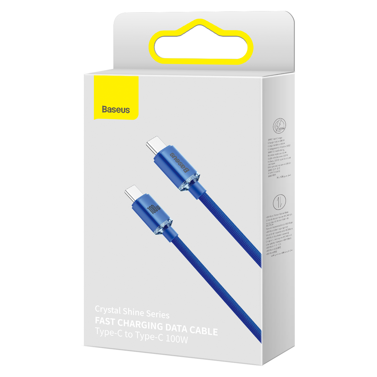Kabel USB Baseus Crystal Shine Series do szybkiego ładowania USB Typ-C na Typ-C 1,2m niebieski Google Pixel 4a / 8