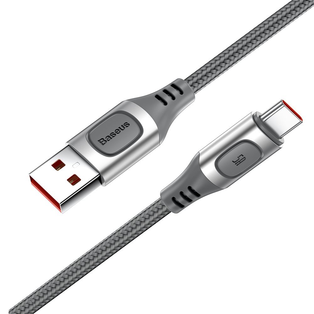 Kabel USB Baseus CATSS-B0S Quick Charge 5A 2m Typ-C srebrny MOTOROLA One Hyper / 7