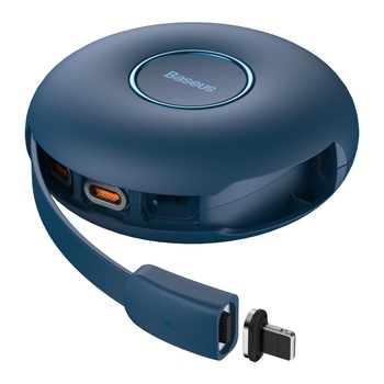 Kabel USB Baseus Zinc Magnetyczny 3w1 CAMLC-03 niebieski myPhone Hammer Iron 2 / 2