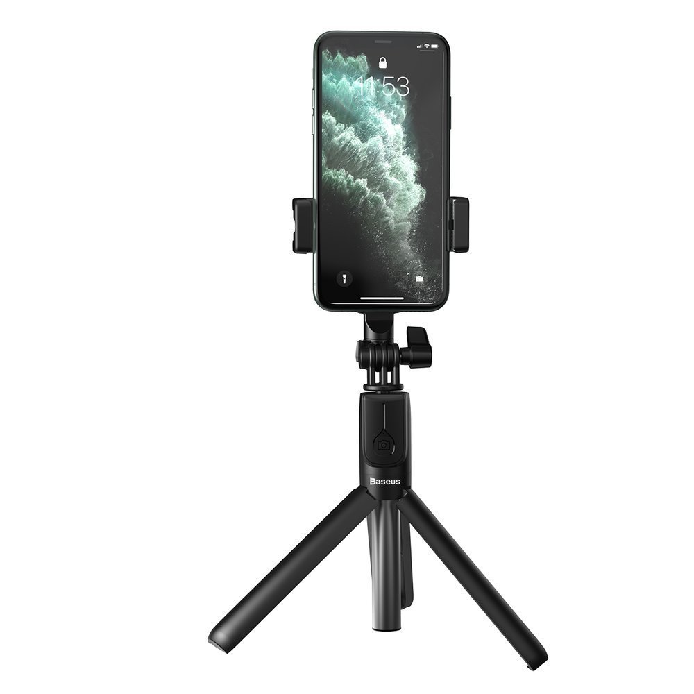 Statyw wysignik selfie Tripod Baseus SUDYZP-F01 czarny + 2 lampki MOTOROLA Moto G71 / 4