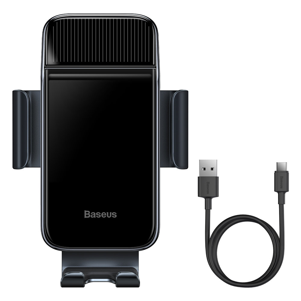 Uchwyt samochodowy Baseus zaciskowy solarny do kratki czarny SAMSUNG SM-G925F Galaxy S6 Edge / 7
