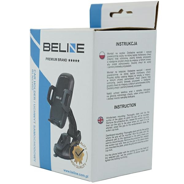 Uchwyt samochodowy Beline BLNCH02 2w1 na szyb, kokpit czarny NOKIA Lumia 520 / 6