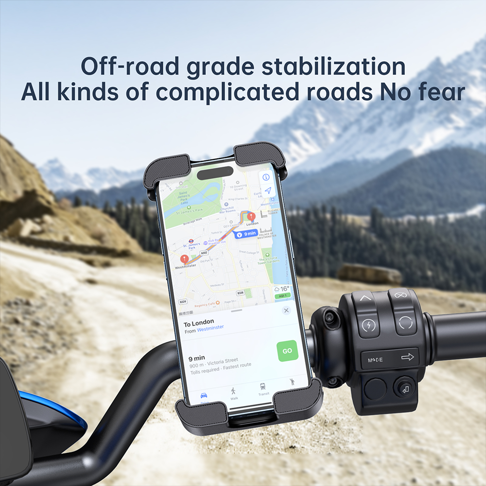 Uchwyt rowerowy zaciskowy do kierownicy Blavec BV-02 Velo czarno-srebrny MOTOROLA Moto G5 Plus / 5