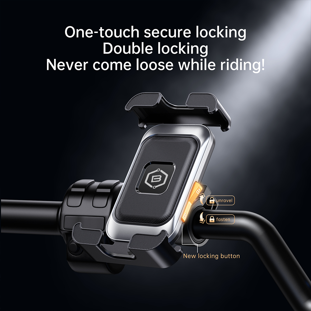 Uchwyt rowerowy zaciskowy do kierownicy Blavec BV-02 Velo czarno-srebrny MOTOROLA Moto G5 Plus / 8