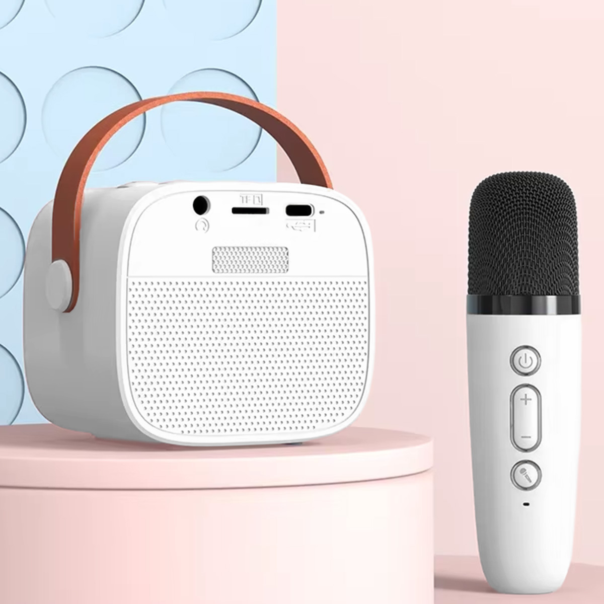 Głośnik Karaoke Blavec WS-07 5W z 2 mikrofonami biały SAMSUNG Galaxy A32 / 2 Głośnik Karaoke Blavec WS-07 5W z 2 mikrofonami biały SAMSUNG Galaxy A32 / 2