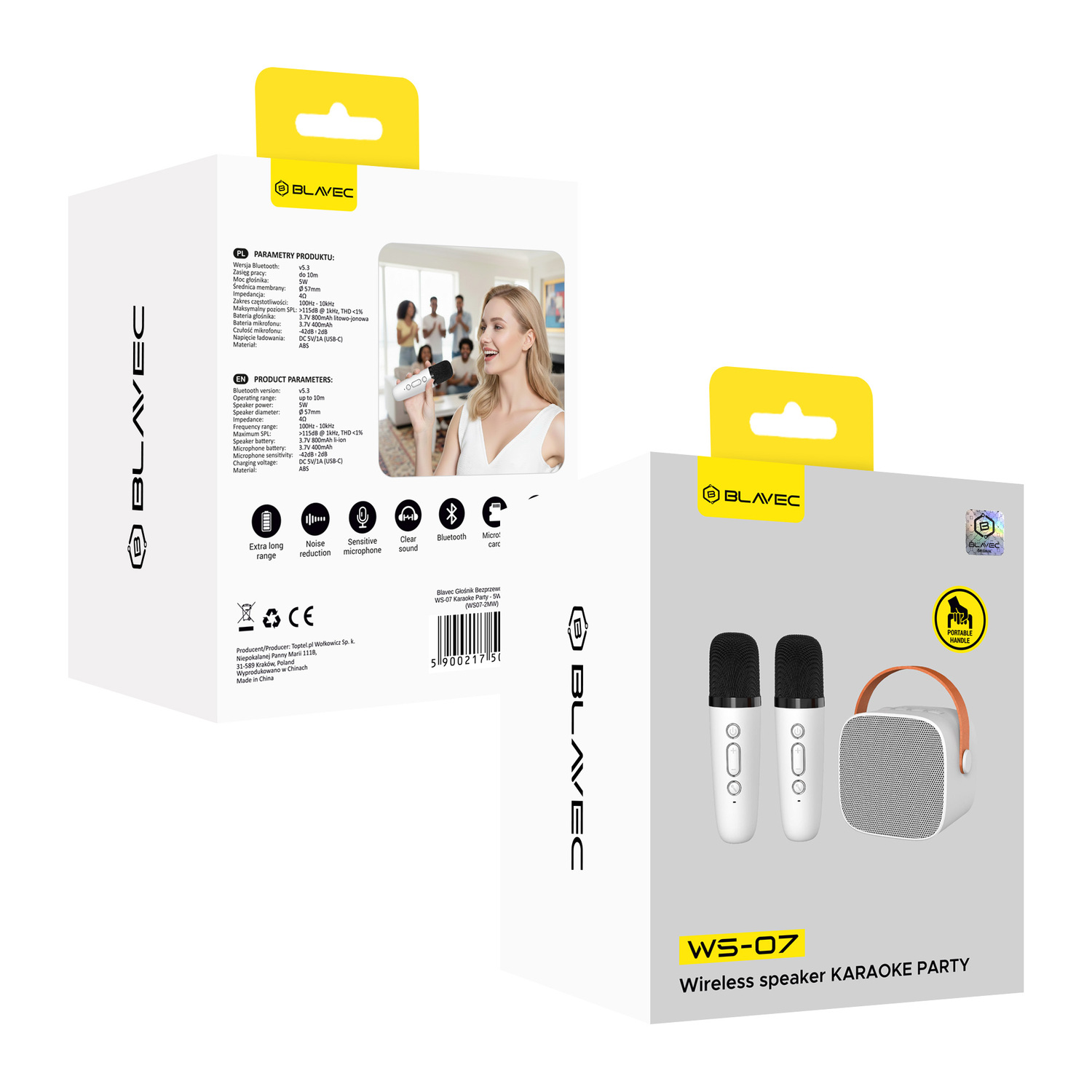 Głośnik Karaoke Blavec WS-07 5W z 2 mikrofonami biały SAMSUNG Galaxy A32 / 8 Głośnik Karaoke Blavec WS-07 5W z 2 mikrofonami biały SAMSUNG Galaxy A32 / 8