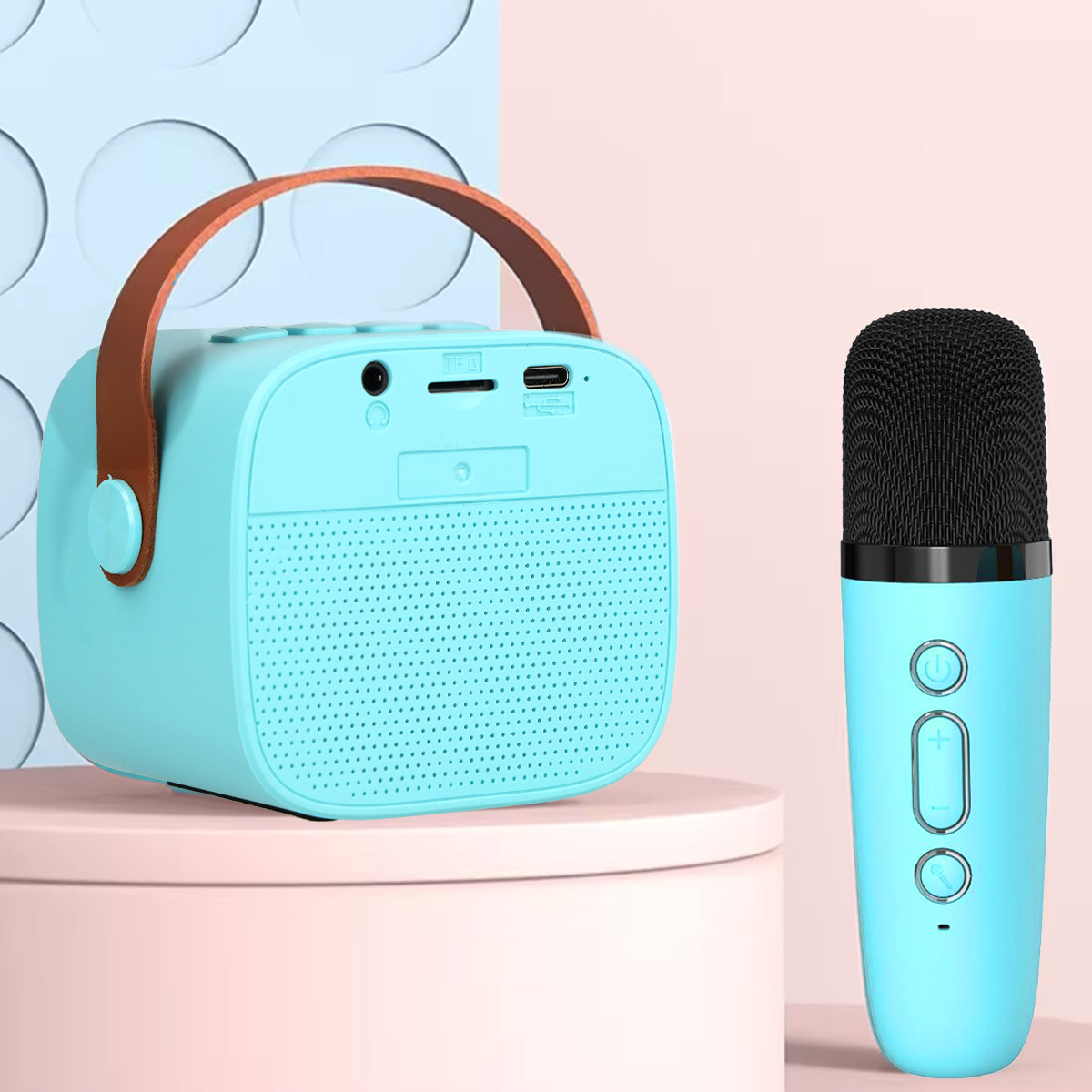 Głośnik Karaoke Blavec WS-07 5W z 2 mikrofonami niebieski SAMSUNG Galaxy A32 / 2 Głośnik Karaoke Blavec WS-07 5W z 2 mikrofonami niebieski SAMSUNG Galaxy A32 / 2