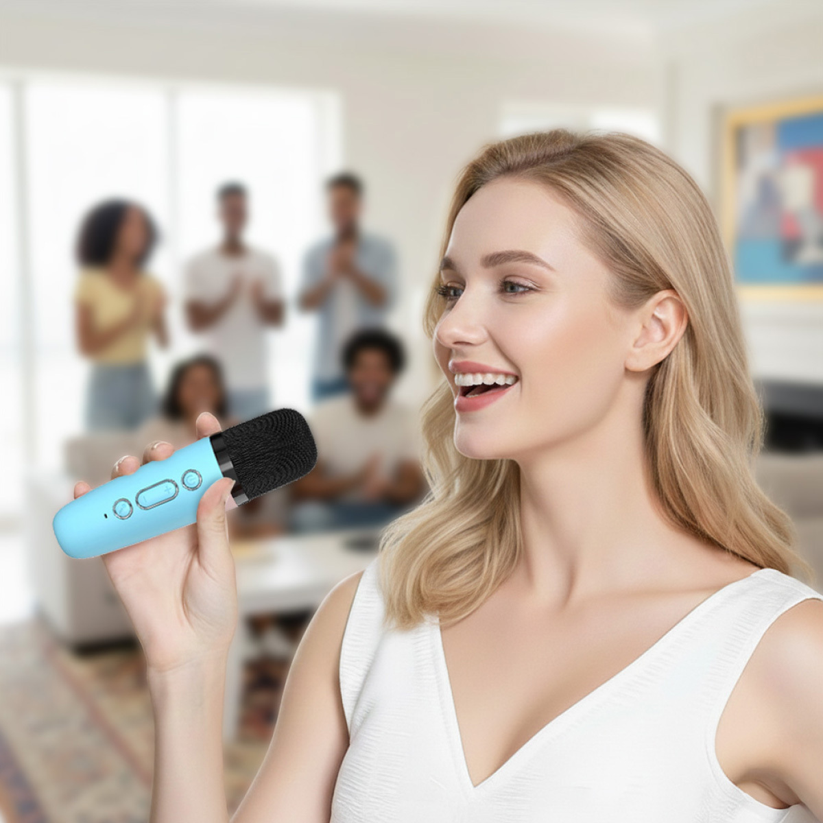 Głośnik Karaoke Blavec WS-07 5W z 2 mikrofonami niebieski SAMSUNG Galaxy A32 / 4 Głośnik Karaoke Blavec WS-07 5W z 2 mikrofonami niebieski SAMSUNG Galaxy A32 / 4