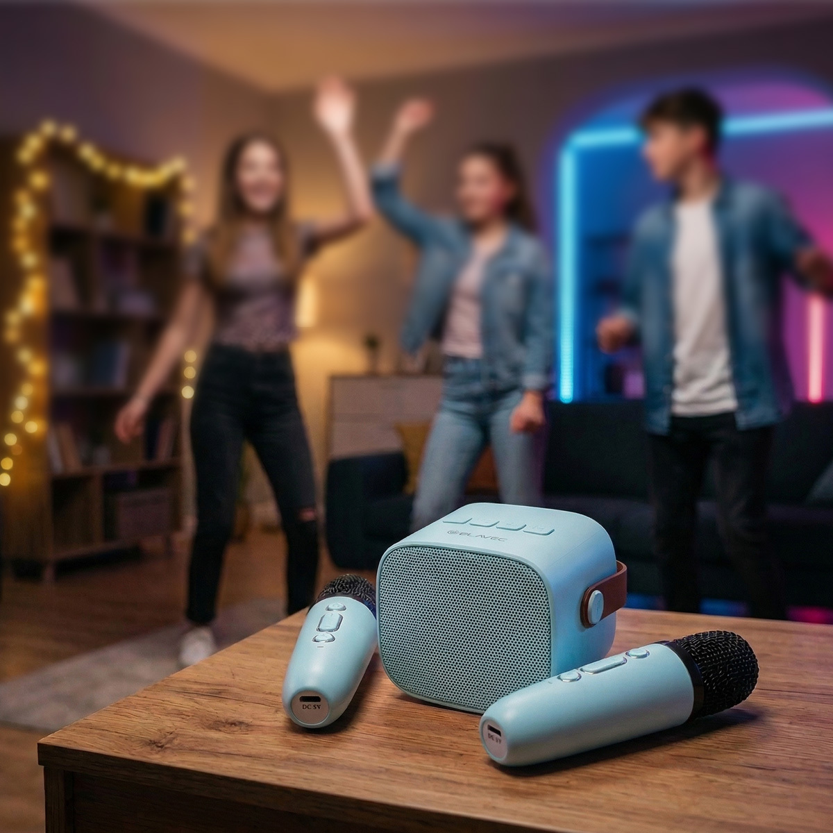 Głośnik Karaoke Blavec WS-07 5W z 2 mikrofonami niebieski SAMSUNG Galaxy A32 / 6 Głośnik Karaoke Blavec WS-07 5W z 2 mikrofonami niebieski SAMSUNG Galaxy A32 / 6