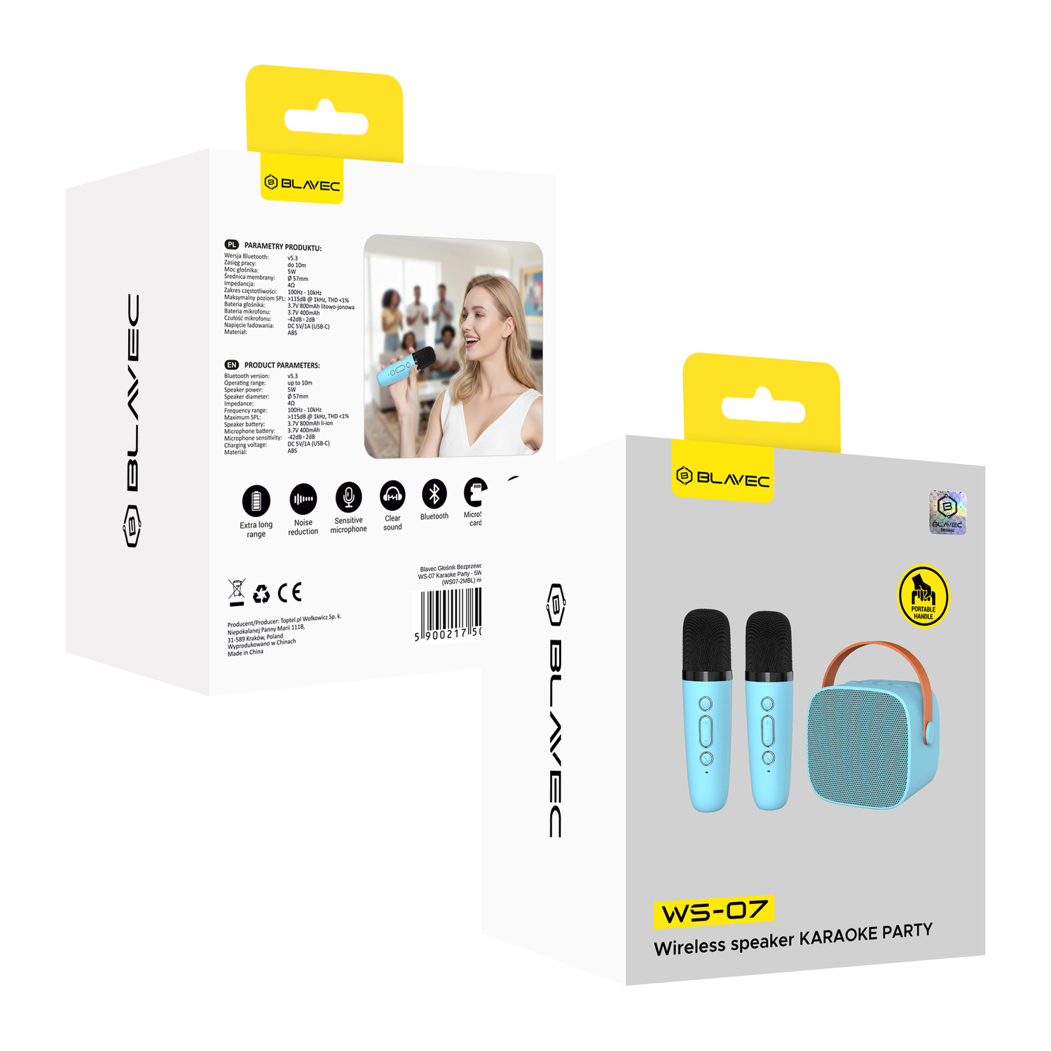Głośnik Karaoke Blavec WS-07 5W z 2 mikrofonami niebieski SAMSUNG Galaxy A32 / 8 Głośnik Karaoke Blavec WS-07 5W z 2 mikrofonami niebieski SAMSUNG Galaxy A32 / 8