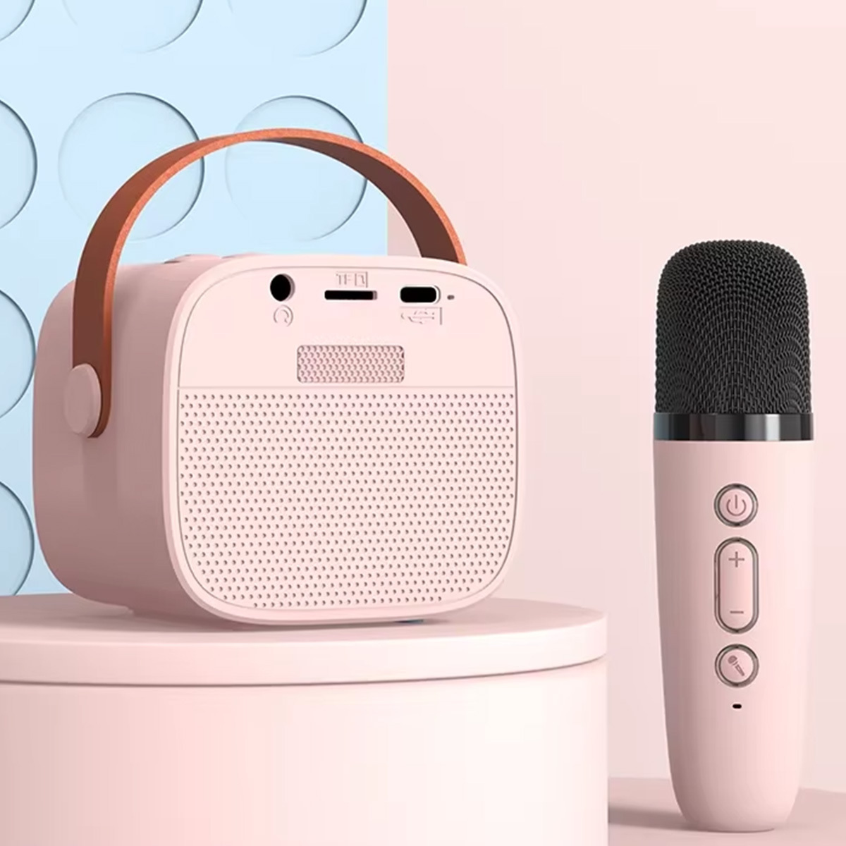 Głośnik Karaoke Blavec WS-07 5W z 2 mikrofonami różowy SAMSUNG Galaxy A32 / 2 Głośnik Karaoke Blavec WS-07 5W z 2 mikrofonami różowy SAMSUNG Galaxy A32 / 2