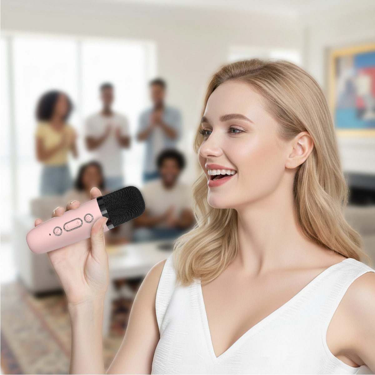 Głośnik Karaoke Blavec WS-07 5W z 2 mikrofonami różowy SAMSUNG Galaxy A32 / 4 Głośnik Karaoke Blavec WS-07 5W z 2 mikrofonami różowy SAMSUNG Galaxy A32 / 4