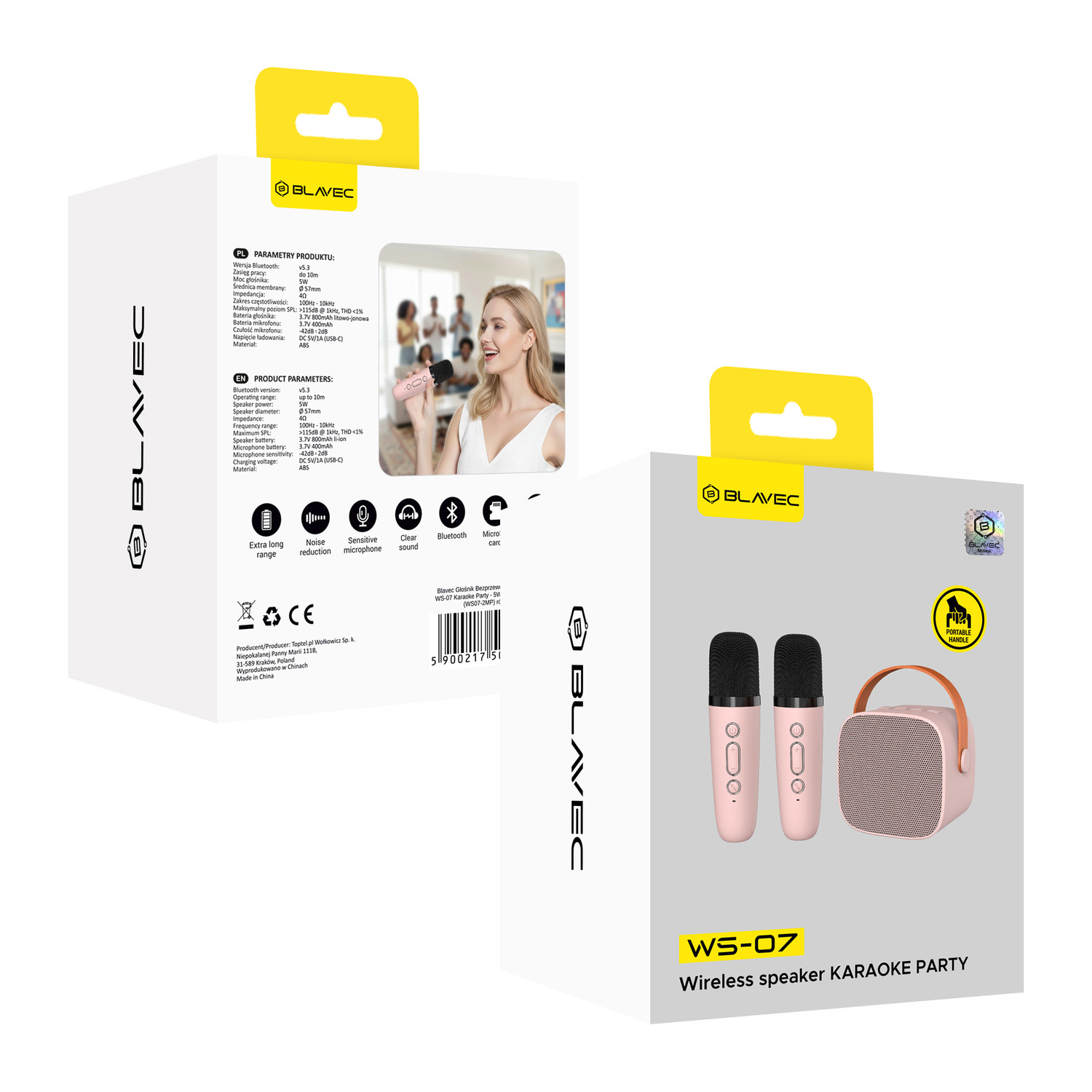 Głośnik Karaoke Blavec WS-07 5W z 2 mikrofonami różowy SAMSUNG Galaxy A32 / 8 Głośnik Karaoke Blavec WS-07 5W z 2 mikrofonami różowy SAMSUNG Galaxy A32 / 8
