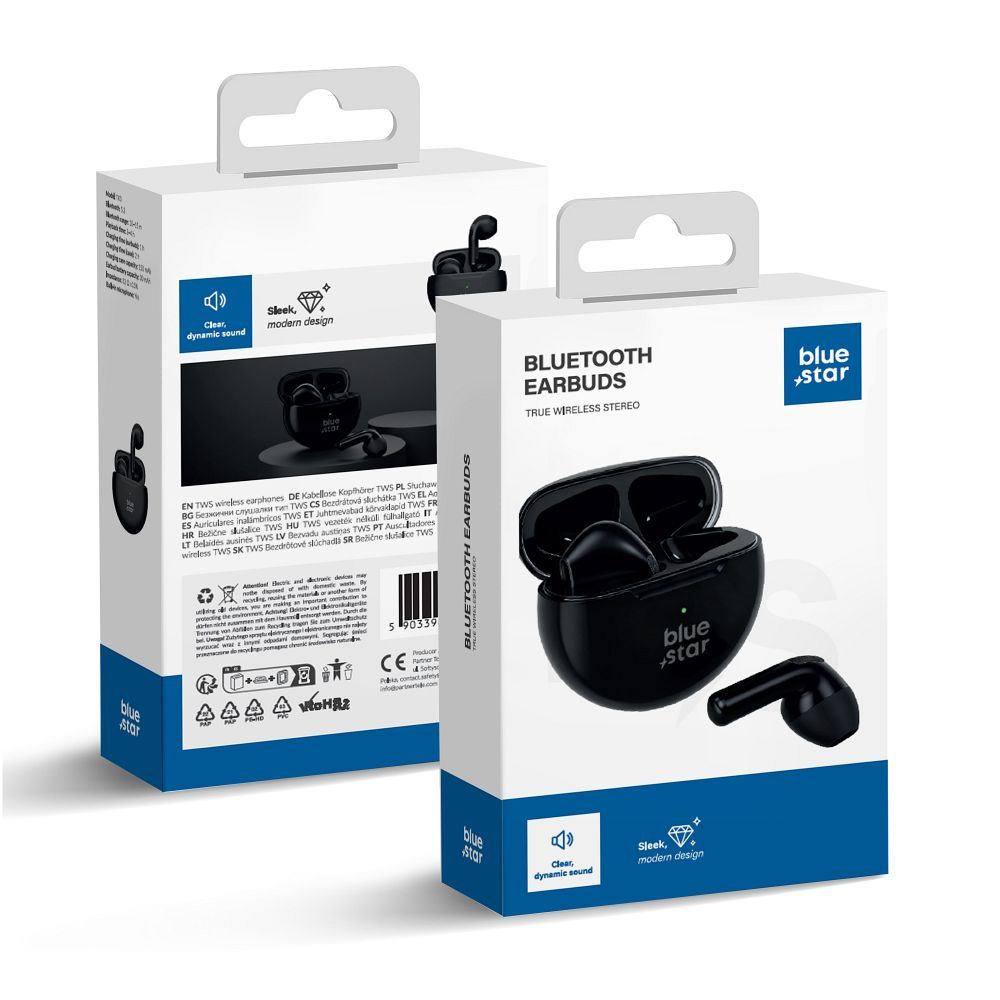 S�uchawki douszne Blue Star Circle Beat TX3 TWS czarne Xiaomi 15T 5G / 2