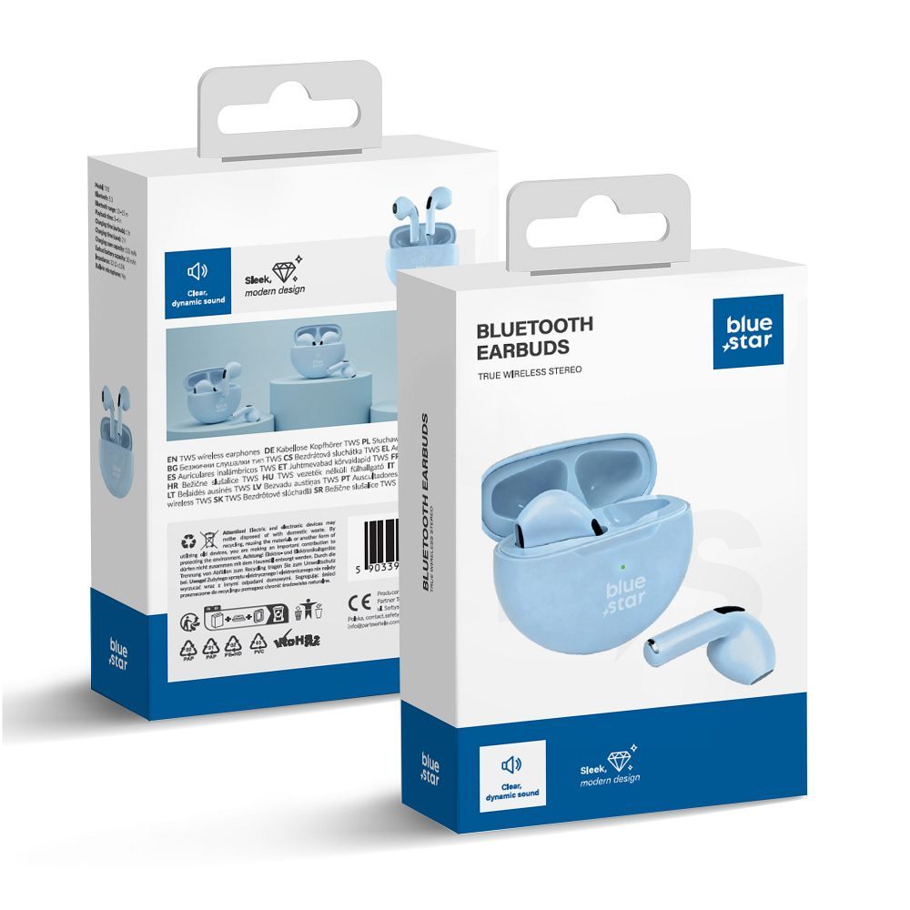 S�uchawki douszne Blue Star Circle Beat TX3 TWS niebieskie Xiaomi 15T 5G / 2