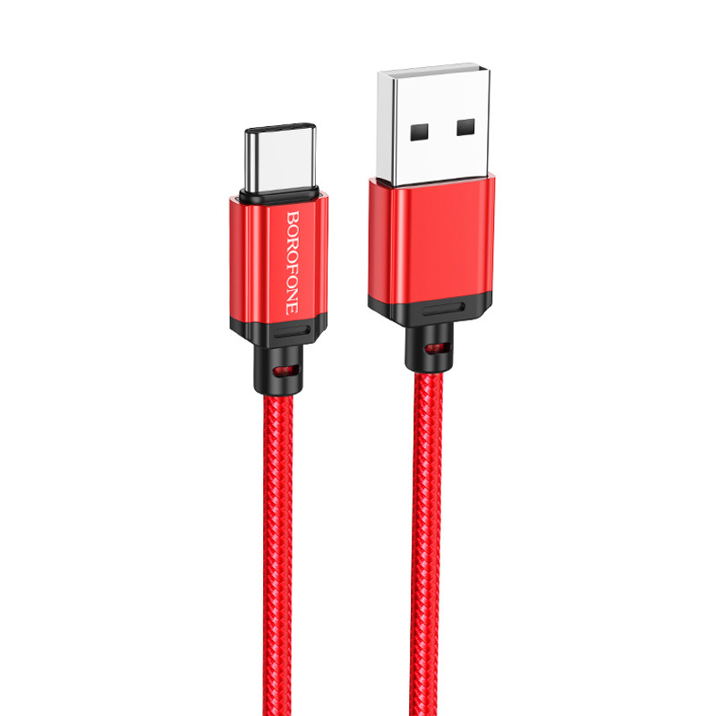 Kabel USB Borofone BX87 Sharp typ-C 1M 3A czerwony Google Pixel 4a / 2