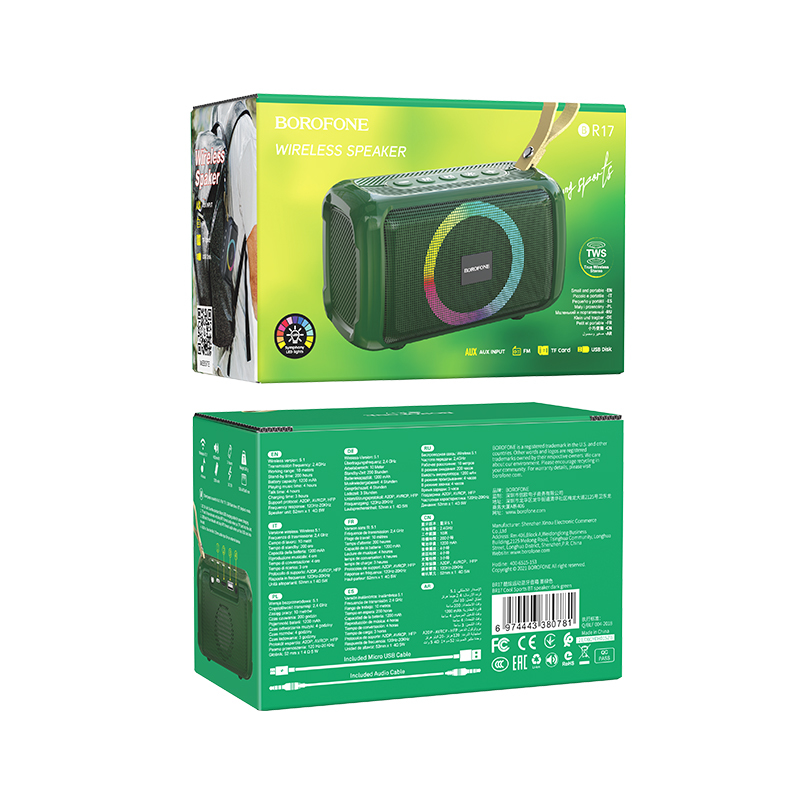 Gonik Borofone Bluetooth BR17 Cool Sports zielony Vivo V29 Pro 5G / 4