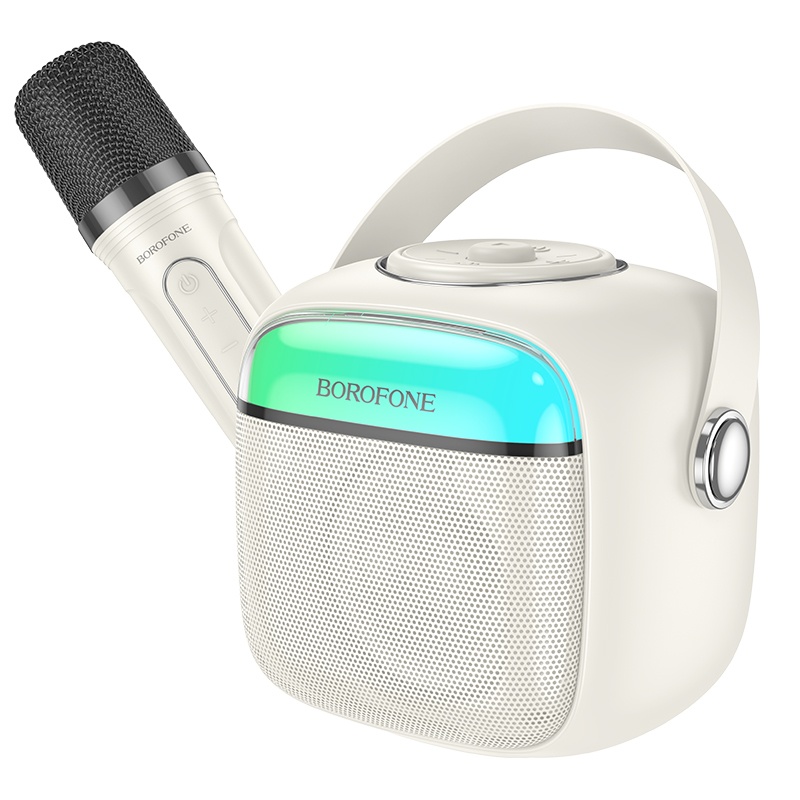 Mikrofon Borofone zestaw karaoke Bluetooth BP15 Dazzling mini biay Vivo Y21s